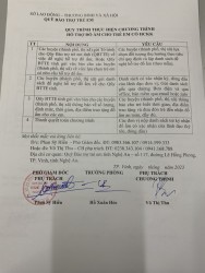 THỰC HIỆN THỦ TỤC CẢI CÁCH HÀNH CHÍNH CÁC CHƯƠNG TRÌNH HỖ TRỢ CHO TRẺ EM CÓ HOÀN CẢNH ĐẶC BIỆT, KHÓ KHĂN